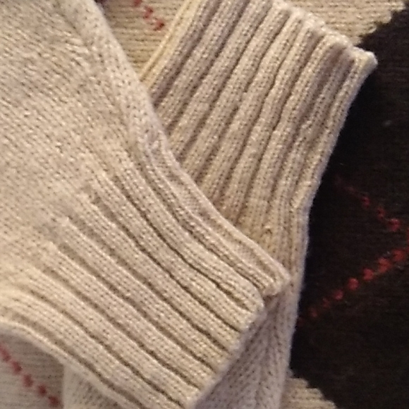 Ballymoor men's camel Shetland wool sweater size Large - Picture 4 of 7